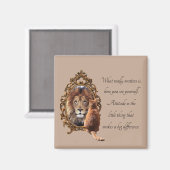 キャットジュー鏡リオン感動的文字ヴィンテージ マグネット (正面/裏面)