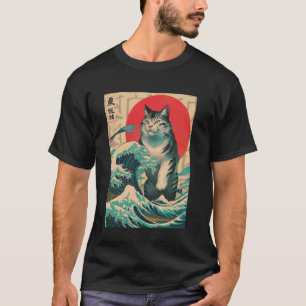 キャットジラ 猫 和風アート レトロ かわいい 猫 A Tシャツ