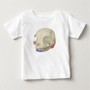 キャットスカルウィズフローラ ベビーTシャツ