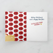 キャットスカーフクリスマス編み物クロシェdiyギフト シーズンカード (内部)