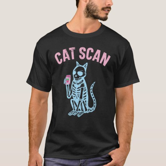 キャットスキャン放射線技師ラジオ Tシャツ (正面)