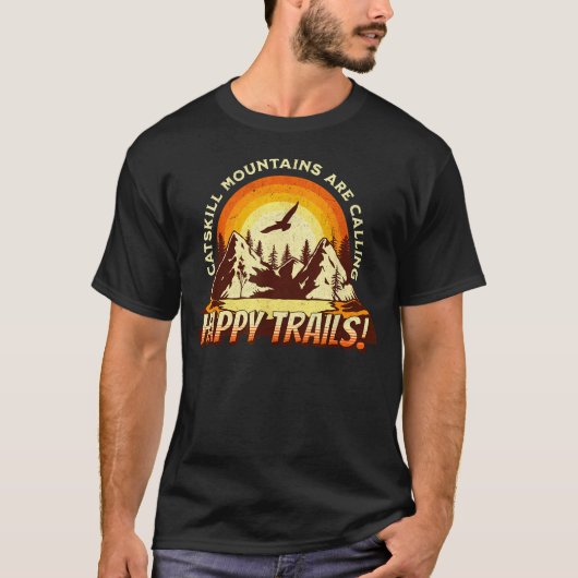 キャットスキル山脈 ニューヨーク ハイキング Tシャツ (正面)