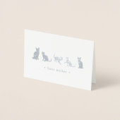 キャットスクーパーソナライズされたド銀箔文房具カード 箔カード (正面)