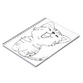 キャットスケッチスケッチグラフィックアーツキットンシルエット。 ノートブック (左側)