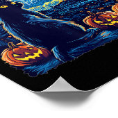 キャットスタリーナイトバンゴッホキャットキャットキャットダ猫好き ポスター (角)