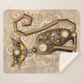 キャットスチームパンクヴィンテージレトロスタイル機 シェルパブランケット (正面(横))