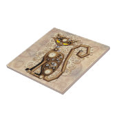 キャットスチームパンクヴィンテージレトロスタイル機 タイル (側面)