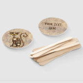 キャットスチームパンクヴィンテージレトロスタイル機 ハンドファン (組立なし)