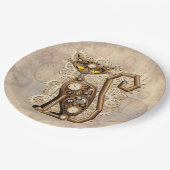 キャットスチームパンクヴィンテージレトロスタイル機 ペーパープレート (アングル)