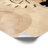 キャットスチームパンクヴィンテージレトロスタイル機 ポスター (コーナー)