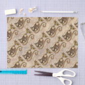 キャットスチームパンクヴィンテージレトロスタイル機 薄葉紙 (クラフト)