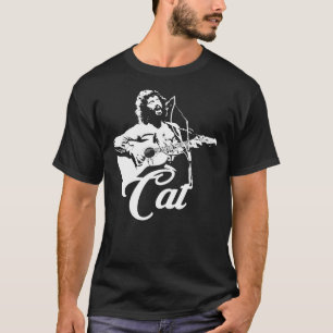 キャットスティーブンス – ホワイトステンシルエッセンシャルTシャツ Tシャツ