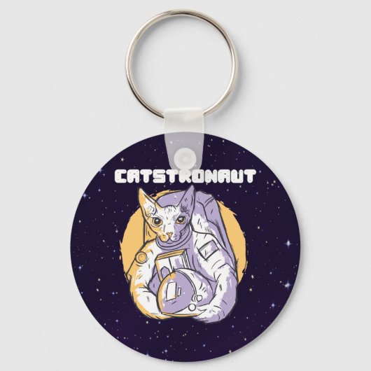キャットストロナウツ 宇宙猫 キーホルダー (正面)