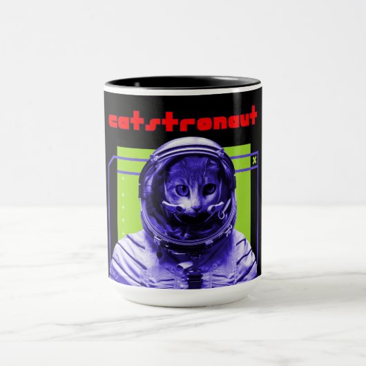 キャットストロナウツ 猫 宇宙飛行士 マグカップ (中央)