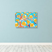 キャットストロナーズのかわいいイラストレーション キャンバスプリント (インサイチュ (ウッドフロア))