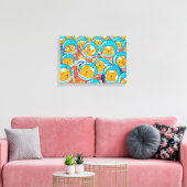 キャットストロナーズのかわいいイラストレーション キャンバスプリント (インサイチュ (リビング))