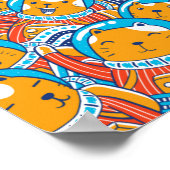 キャットストロナーズのかわいいイラストレーション ポスター (角)