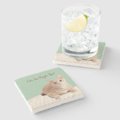 キャットストーンのコースター、キャットも人間だ！ ストーンコースター (横)