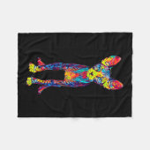 キャットスフィンクスおもしろい猫好きギフト男性へ フリースブランケット (正面(横))