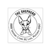 キャットスフィンクスファミリー差出人住所 ラバースタンプ (インプリント)