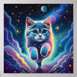 キャットスルー飛んでいる宇宙 ポスター