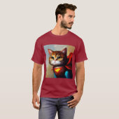 キャットスーパーヒーロー Tシャツ (正面フル)