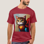 キャットスーパーヒーロー Tシャツ (正面)