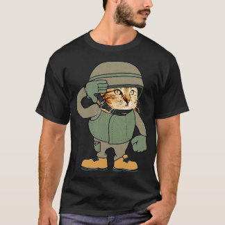 キャットソルジャー私の猫を愛する1 Tシャツ