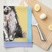 キャットタキシドパステルキャッツキャッツウォメンズパステルカラー キッチンタオル (四つ折り)