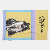 キャットタキシドパステルキャッツキャッツウォメンズパステルカラー キッチンタオル (横)