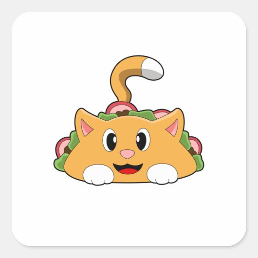 キャットタコ スクエアシール (正面)