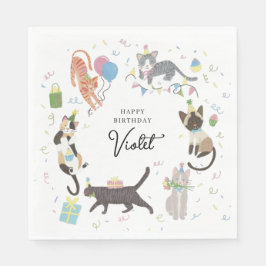 キャットタスティックパーフェクトバースデーパーティカスタムー スタンダードランチョンナプキン