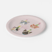 キャットタスティックパーフェクトバースデーパーティカスタム紙Pl ペーパープレート (アングル)