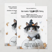 😺キャットタスティック ハロウィンパーティー招待状 招待状 (正面/裏面)