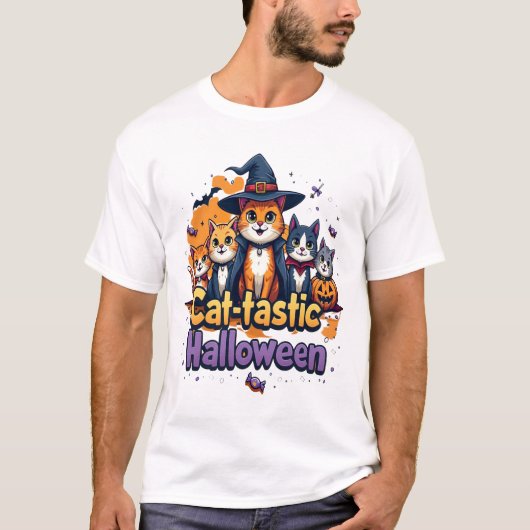 キャットタスティック ハロウィン Tシャツ (正面)