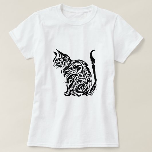 キャットタトゥースタイル Tシャツ (デザイン正面)