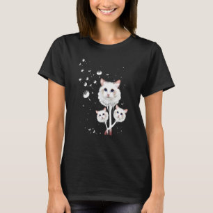 キャットタンデリオンフラワーおもしろい猫好きキャットティウィメンズ Tシャツ