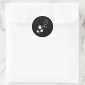 キャットタンポポのフラワースケート ラウンドシール (バッグ)