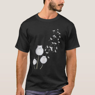 キャットタンポポのフラワースケート Tシャツ