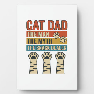 キャットダッド スナックディーラー ヴィンテージ猫好きTシャツ_1 フォトプラーク