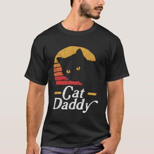 キャットダディエイティーズスタイル動揺して猫 Tシャツ (正面)