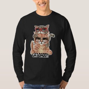 キャットダディサングラスキャッ最高のトパパエバーキッテンファット Tシャツ