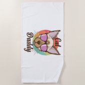 キャットダディシャメネコ猫ペットオス猫 ビーチタオル (正面)