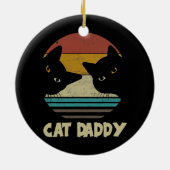 キャットダディヴィンテージ最高のキャットパパ  セラミックオーナメント (裏面)