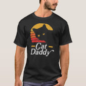 キャットダディヴィンテージ80系スタイルキャットレトロ Tシャツ (正面)