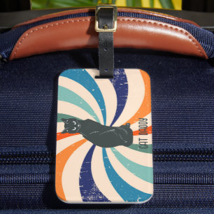 キャットダディーブラックキャットヴィンテージ80年代スタイルレトロ ラゲッジタグ