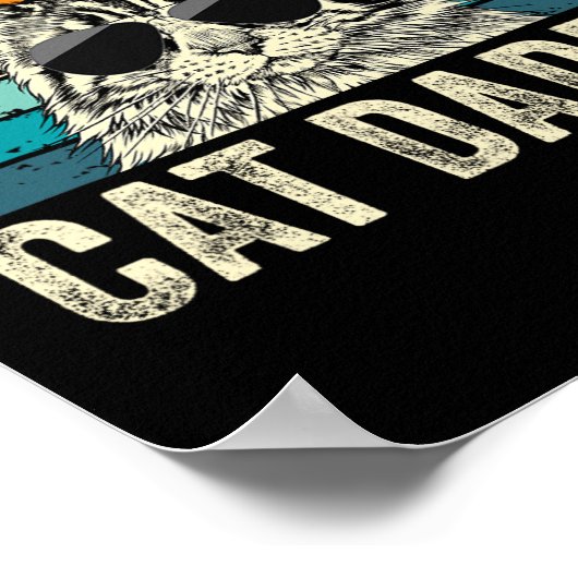 キャットダディ動揺してヴィンテージメーヌクーンキャットパパ ポスター (角)