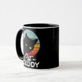 キャットダディ最高のヴィンテージキャットパパエバー猫好き マグカップ (正面左)