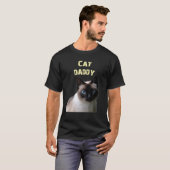 キャットダディ芸術的シャム猫パパTシャツ Tシャツ (正面フル)