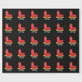 キャットチャップおもしろいレッドケチャップキャットパンプンダークBG ラッピングペーパー (フラット)